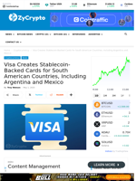 Visa Creates Stablecoin-Backed Cards for South American Countries, Including Argentina and Mexico ⋆ ZyCrypto