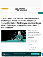 Zach Lowe: The thrill of dominant center matchups, Aaron Gordon's defensive versatility is key for Denver, and the Kings face challenges integrating new talent | Bill Simmons