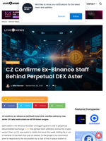 CZ Confirms Ex-Binance Staff Behind Perpetual DEX Aster | Live Bitcoin News