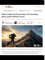 Why is Lighter [LIT] up today? U.S. licensing plans, perps inflows & more... - AMBCrypto