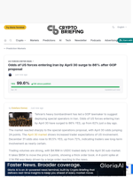 Odds of US forces entering Iran by April 30 surge to 86% after GOP proposal