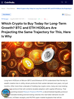 Which Crypto to Buy Today for Long-Term Growth? BTC and ETH HODLers Are Projecting the Same Trajectory for This, Here Is Why