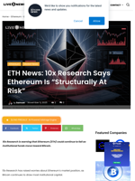 ETH News: 10x Research Says Ethereum Is 