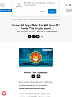 Economist Says Shiba Inu Will Boom If It Holds This Crucial Level