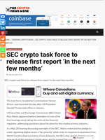 SEC crypto task force to release first report 'in the next few months' - The Crypto News Wire