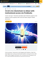 Circle’s Arc to Launch with Fireblocks Integration as Stablecoin Race Intensifies