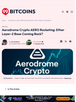 Aerodrome Crypto AERO Rocketing: Ether Layer-2 Base Coming Back? - 99Bitcoins