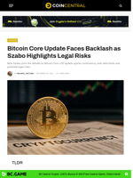 Bitcoin Core Update Faces Backlash as Szabo Highlights Legal Risks - CoinCentral