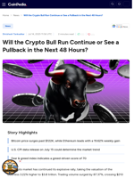 Will the Crypto Bull Run Continue or See a Pullback in the Next 48 Hours?