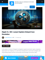 Ripple Vs. SEC: Lawyer Explains Delayed Case Resolution