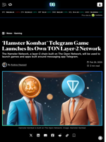 ‘Hamster Kombat’ Telegram Game Launches Its Own TON Layer-2 Network - Decrypt