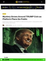 Mystery Grows Around TRUMP Coin as Platform Plans Go Public - CoinCentral