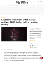 LayerZero introduces Otter, a MEV-resilient AMM design built on auction theory