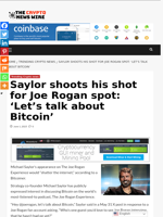 Saylor shoots his shot for Joe Rogan spot: ‘Let’s talk about Bitcoin’ - The Crypto News Wire