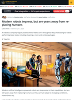 Humanoid Robots Remain Years Away From Replacing Human Workers