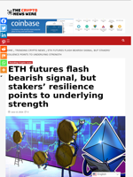 ETH futures flash bearish signal, but stakers’ resilience points to underlying strength - The Crypto News Wire