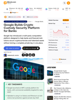 Google Builds Crypto Custody Security Platform for Banks