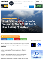 Bank of Canada Urges GENIUS Act to Stay Ahead