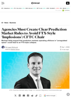Agencies Must Create Clear Prediction Market Rules to Avoid FTX-Style ‘Implosions’: CFTC Chair - Decrypt