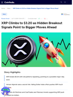 XRP Climbs to $3.20 as Hidden Breakout Signals Point to Bigger Moves Ahead