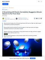 Altcoins Show Strong Correlation With US Small-Cap Stocks