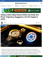 Solana (SOL) May Reach $200, but Ozak AI's Price Trajectory Suggests a $2.50 Target in 2025