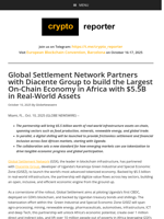 Global Settlement Network Partners with Diacente Group to build the Largest On-Chain Economy in Africa with $5.5B in Real-World Assets