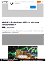 XMR Explodes Past $350: Is Monero Finally Back?