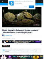 Bitcoin Supply On Exchanges Remain Low Amid Latest Milestone, An Encouraging Sign? | Bitcoinist.com