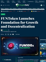 FUNToken Launches Foundation for Growth and Decentralization - Crypto Daily