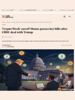 'Crypto Week' saved? House passes key bills after CBDC deal with Trump - AMBCrypto