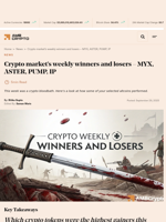 Crypto market’s weekly winners and losers – MYX, ASTER, PUMP, IP - AMBCrypto
