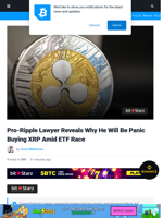 Pro-Ripple Lawyer Reveals Why He Will Be Panic Buying XRP Amid ETF Race | Bitcoinist.com