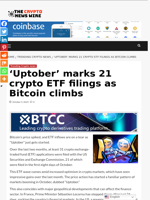 ‘Uptober’ marks 21 crypto ETF filings as Bitcoin climbs - The Crypto News Wire