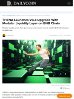 THENA Launches V3,3 Upgrade With Modular Liquidity Layer on BNB Chain - DailyCoin