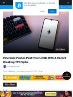 Ethereum Pushes Past Prior Limits With A Record-Breaking TPS Spike | Bitcoinist.com