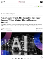 Americans Want AI's Benefits But Fear Losing What Makes Them Human: Survey - Decrypt