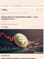 Morpho falls 15% amid $500M outflow - Can it rebound to $2.8? - AMBCrypto