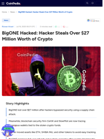 BigONE Hacked: Hacker Steals Over $27 Million Worth of Crypto