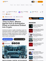 'They’re Here': Bitwise Signals End of Anticipation Phase as Institutions Embed Into Crypto – Featured Bitcoin News