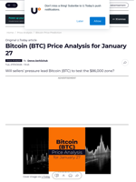 Bitcoin (BTC) Price Analysis for January 27 - U.Today