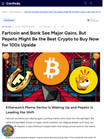Fartcoin and Bonk See Major Gains, But Pepeto Might Be the Best Crypto to Buy Now for 100x Upside