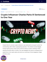 Crypto Influencer Charles Parks III Sentenced to One Year