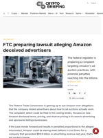 FTC preparing lawsuit alleging Amazon deceived advertisers