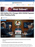 OKX Settles DOJ Charges With $505M Payment After Pleading Guilty