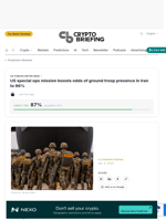 US special ops mission boosts odds of ground troop presence in Iran to 86%