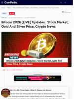 Bitcoin 2026 [LIVE] Updates : Stock Market, Gold And Silver Price, Crypto News