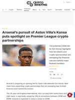 Arsenal's pursuit of Aston Villa's Konsa puts spotlight on Premier League crypto partnerships