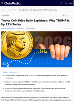 Trump Coin Price Rally Explained: Why TRUMP Is Up 22% Today