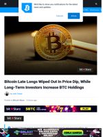 Bitcoin Late Longs Wiped Out In Price Dip, While Long-Term Investors Increase BTC Holdings | Bitcoinist.com
